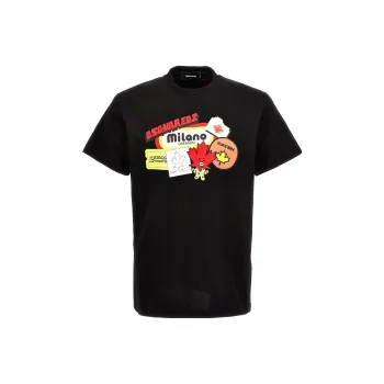 DSQUARED 2 Graphic Printed Crewneck T Shirt