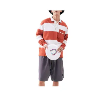 GOLDLION G+ T-Shirt Men's Orange Red Stripe