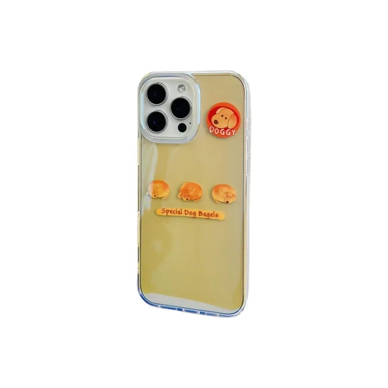 Sopi Acrylic Material Blue Smooth Finish Dog Bag Phone Cases Compatible With IPhone 16/15 Pro Max/Apple 13/14 Pro/Max-6