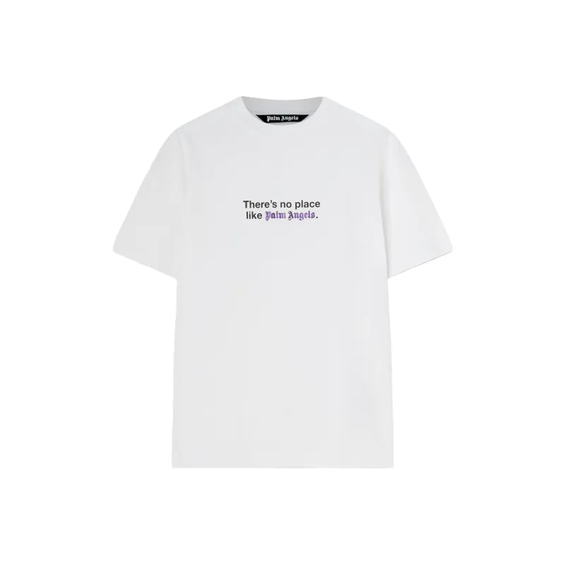 PALM ANGELS No Place Slogan print Cotton T shirt-0