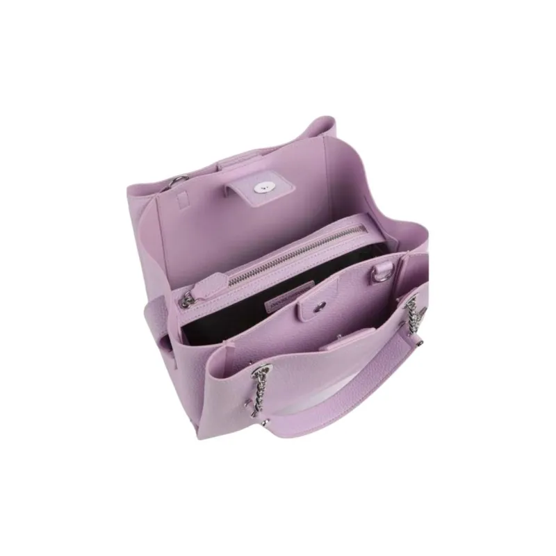 EMPORIO ARMANI PVC Tote Bag, Shopping Bag, Shoulder Bag, Crossbody Bag, Handbag Women's Purple-2