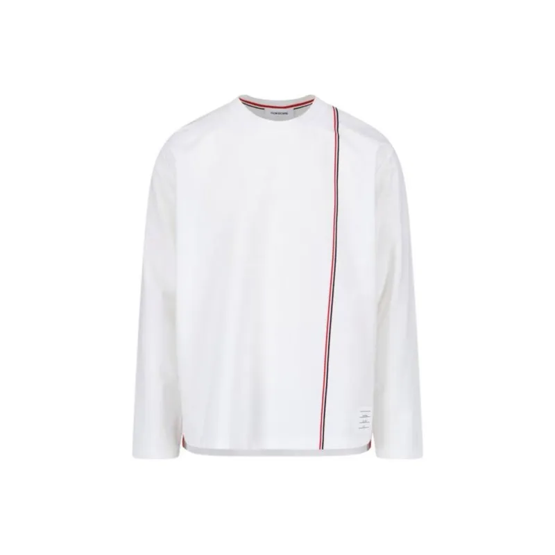 THOM BROWNE Rwb Striped Long Sleeved T Shirt-0