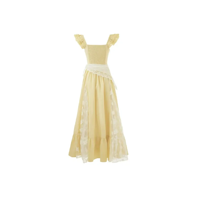 Incolore Short Sleeved Dresses Women's Yellow-1