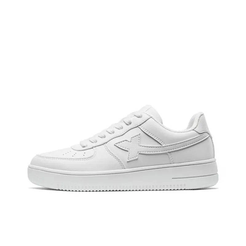 XTEP Air Force One Anti Slip Wear Resistant Low Top Skateboard Shoes Women's Pink-5