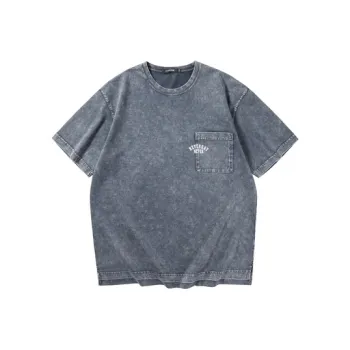HLA JEANS T Shirts Men Navy Blue Pattern