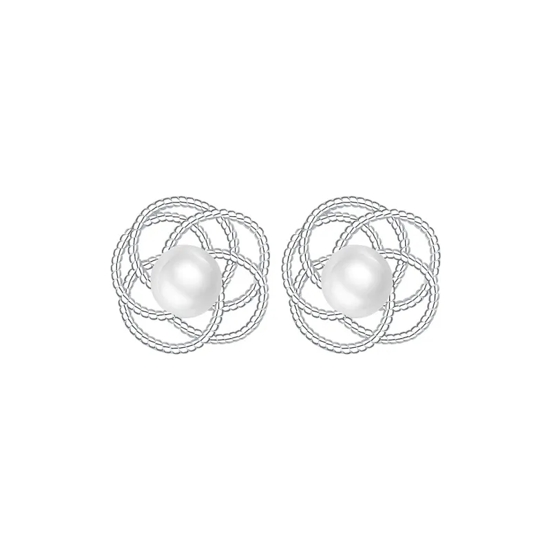 Andaozi Pearl Stud Earrings Women's-0