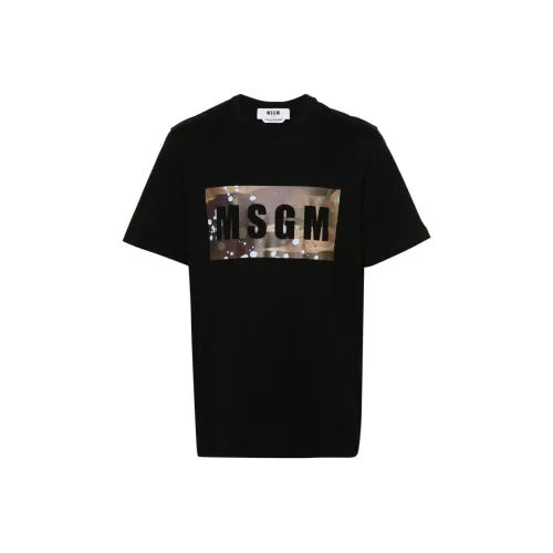 MSGM Logo print Cotton T shirt