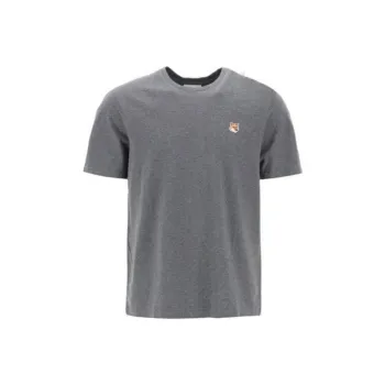 Maison Kitsune Fox Head Patch Crewneck T Shirt
