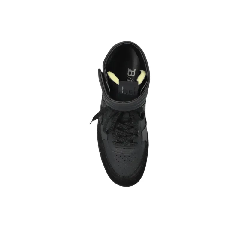 BALMAIN Swan Low Top Skateboard Shoes Men's Black-4