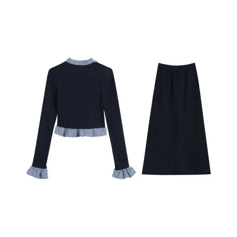 PUREIDOL Skirt Set Women's Blue-2