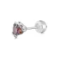 Snake Bite White Gold, Berry Red Moissanite, 1