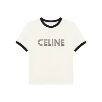 CELINE FW23 Loose T Shirt Dirty White