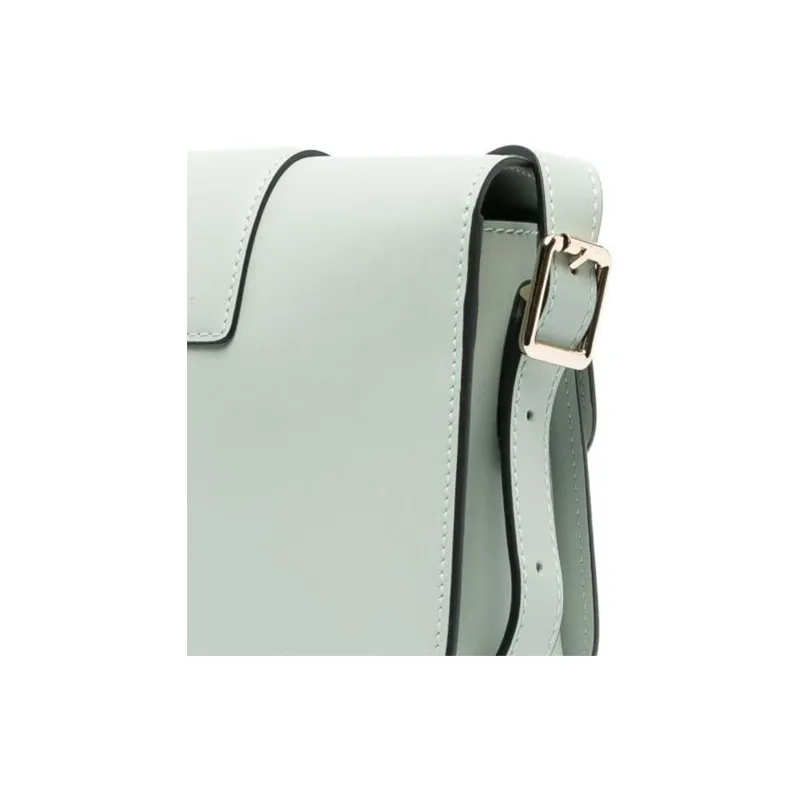 LONGCHAMP BOX TROT Calfskin Small Square Bag Shoulder Bag, Crossbody Bag Small Size Women's Green Gray-4