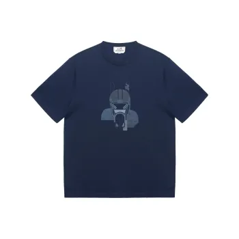 HERMES FW23 T Shirt Unisex Dark Blue