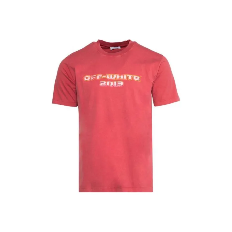 OFF WHITE T Shirts Men Red-0