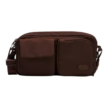 Lululemon Nylon Shoulder Bag, Crossbody Bag Men's Lava Cake Brown
