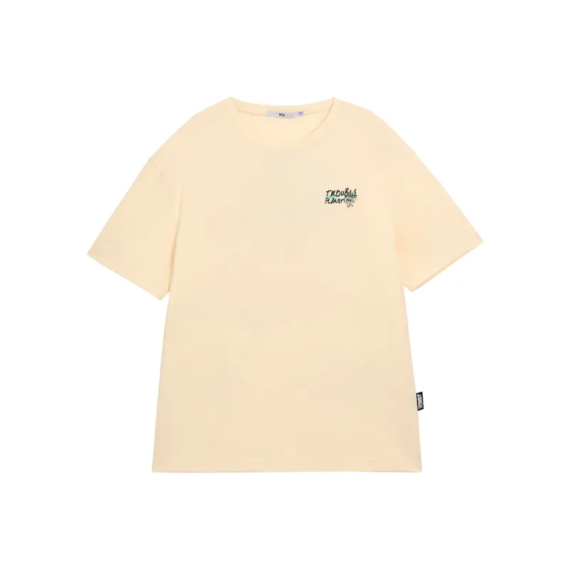 HLA T Shirts Men Beige Apricot Pattern 60-0