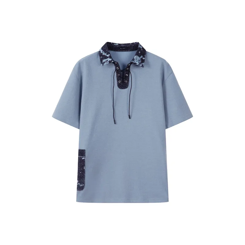 DAVID NAMAN T Shirts Men Light Blue-0