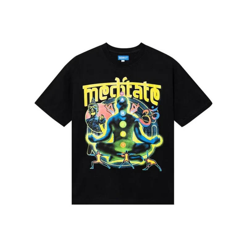 Market Meditate T Shirt-0