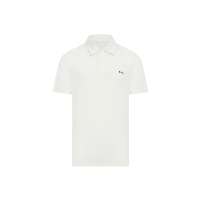 A.P.C . Logo Embroidered Short Sleeved Polo Shirt-0