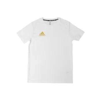 Adidas T Shirt Men's White With Gold Logo