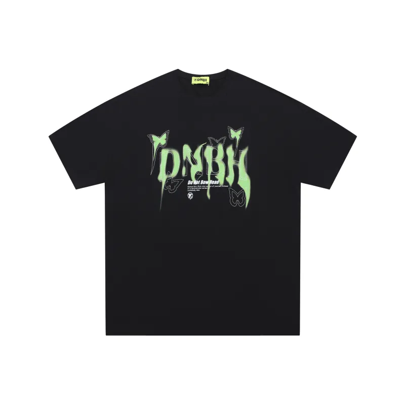 DNBH Loose Fit Casual Crew Neck Pullover Short-Sleeved T-Shirts Unisex-3