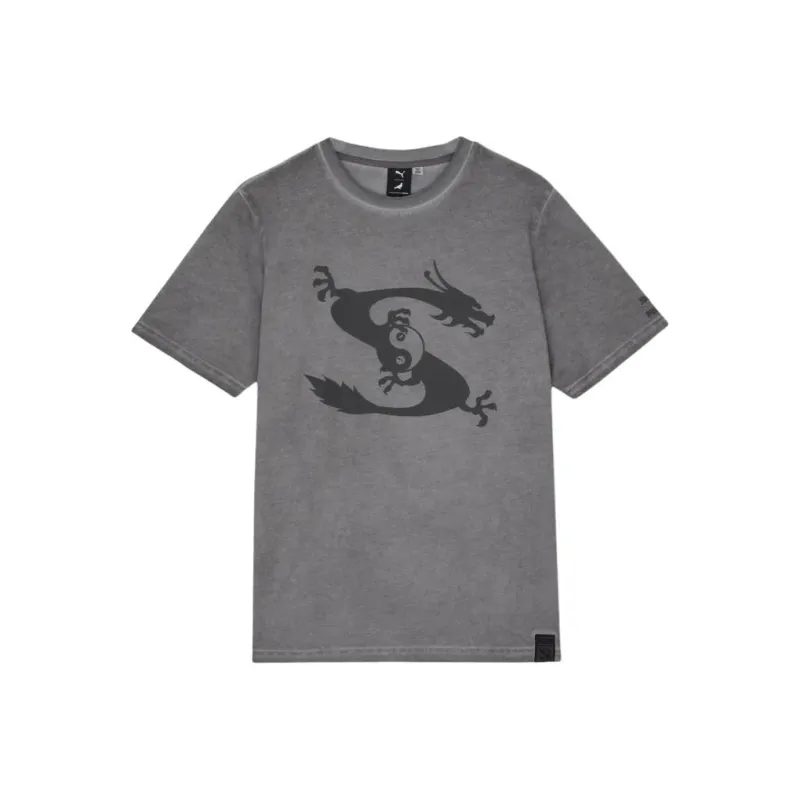 PUMA x Staple Washed T-Shirt Unisex Charcoal Gray-0
