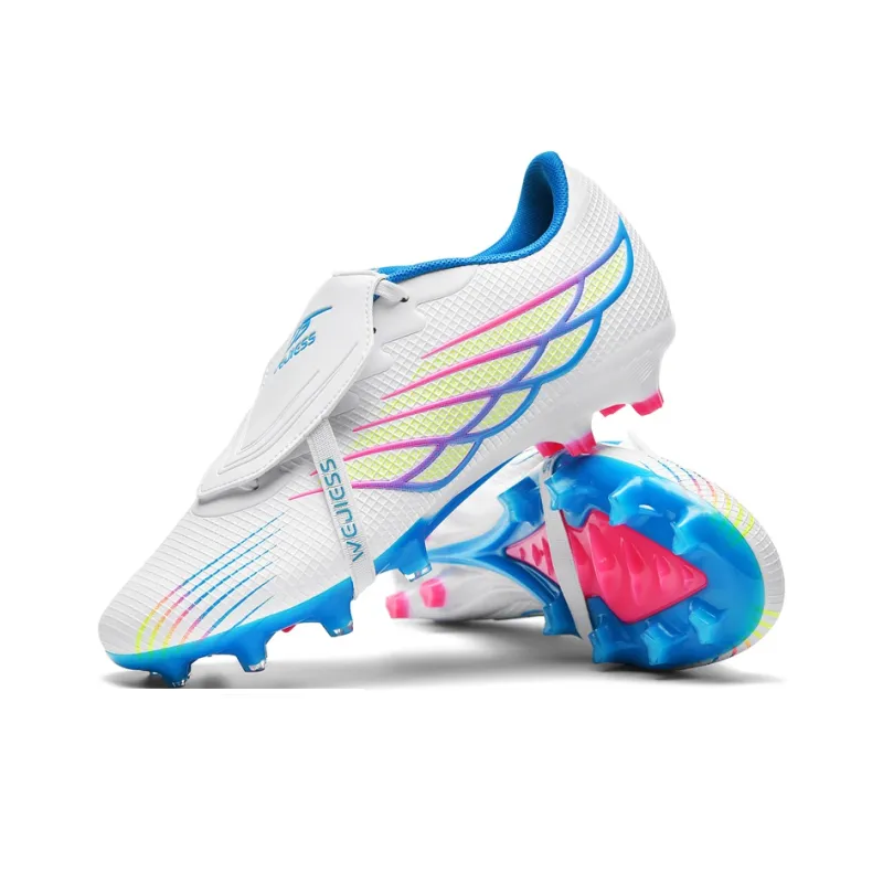 QIUTEXIONG FG Firm Ground Soft Ground, Artificial Ground, Natural Ground Slip Resistant Coverage Soccer Shoes Unisex-12