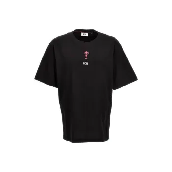 GCDS Wirdo Win Logo print Cotton T shirt