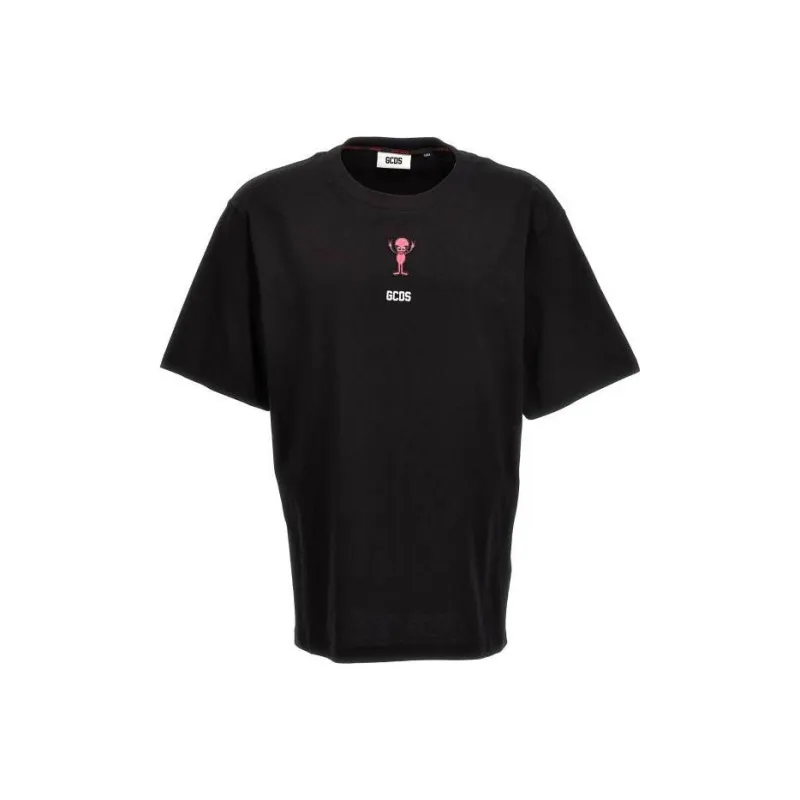 GCDS Wirdo Win Logo print Cotton T shirt-0