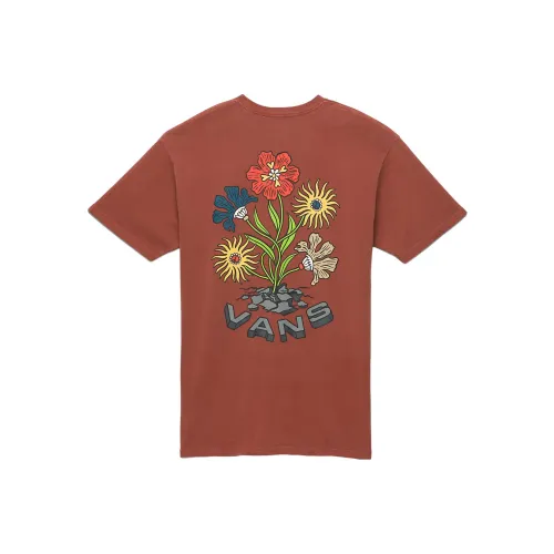 Vans CONCRETE FLORAL VINTAGE T-Shirts Unisex Brown