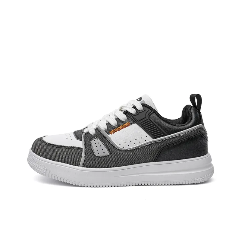 ABIDJAN Lightweight And Breathable Low Top Skateboard Shoes Unisex Denim Black-0