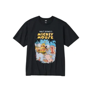 Disney X UNIQLO Disney Co brand T Shirts Unisex Black