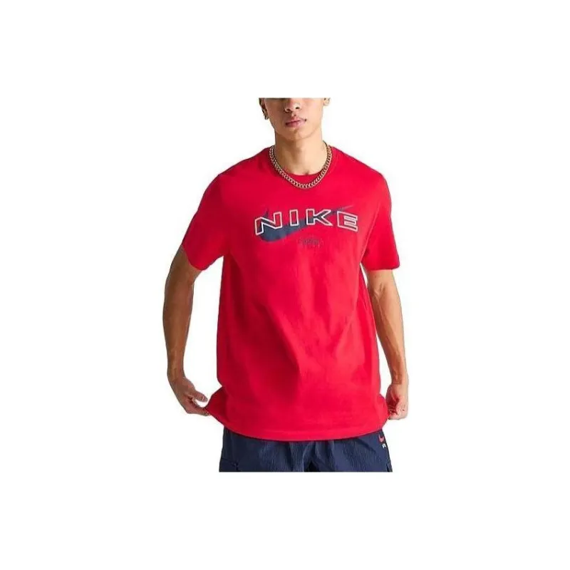 Nike T Shirts Men Red-0