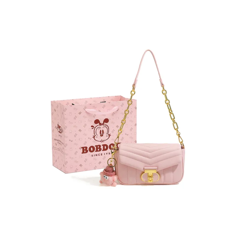 BOBDOG PU Shoulder Bag Small Size Women's Ecru/Pink/Green/Black-6