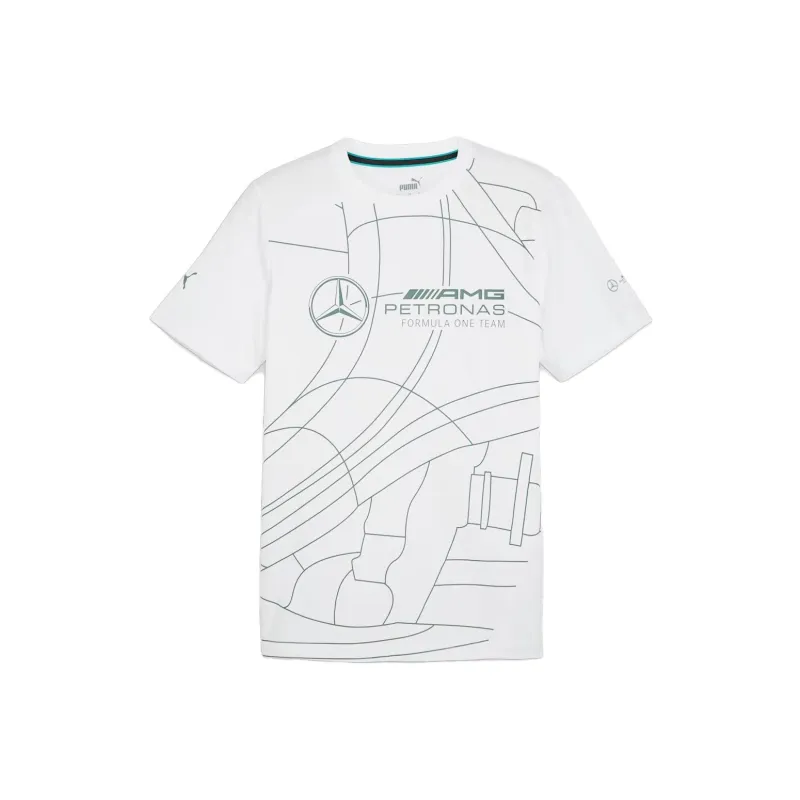 PUMA Mercedes AMG Petronas F1 T Shirt Men's White-0