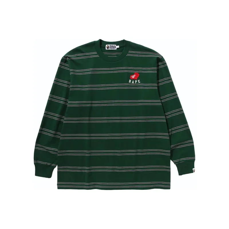 Bape Ape Heart Hoop L/S Tee-4