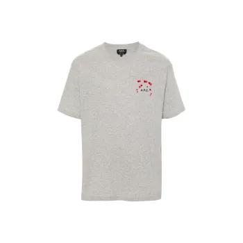A.P.C Logo print Cotton T shirt