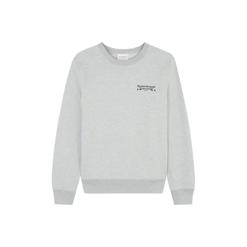 Maison Kitsune Logo embroidered Cotton Sweatshirt-0