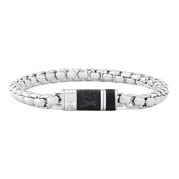 LOUIS VUITTON Canvas Brass Metal Parts Bracelets Men's Silver