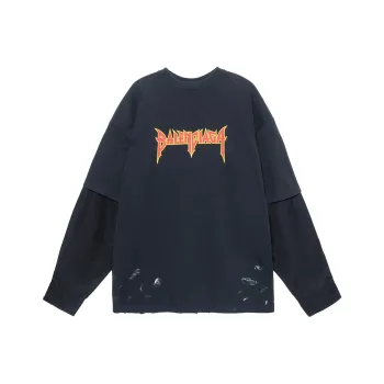 Balenciaga Metal Logo Layered L/S T shirt