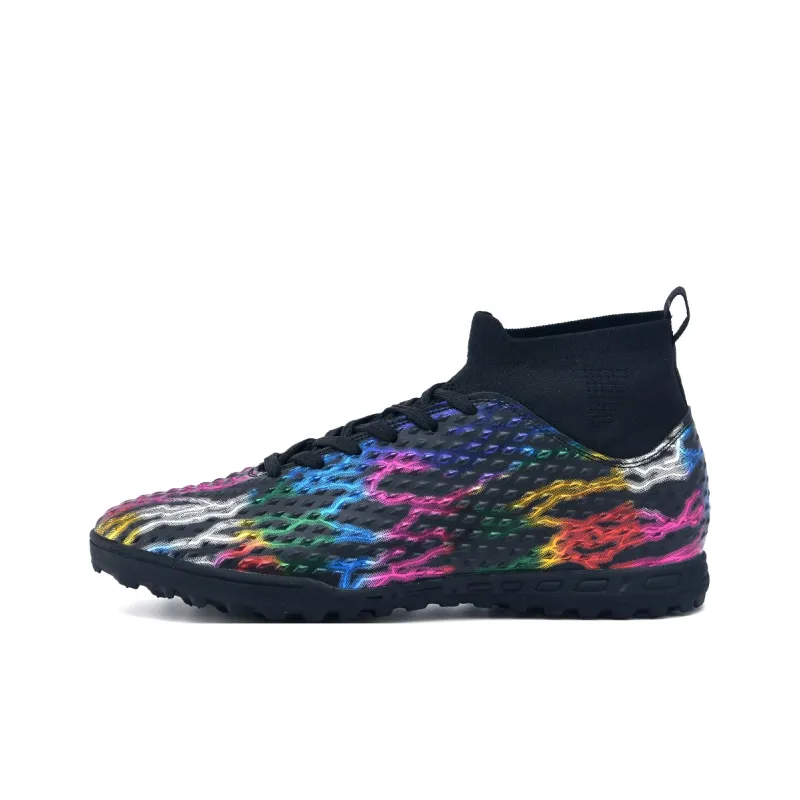 QIUTEXIONG FG Rubber Long Studs TF Rubber Broken Studs Soft Ground Firm Ground Slip Resistant Soccer Shoes Unisex-0