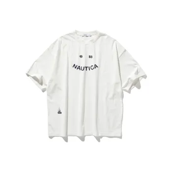 Nautica White Sail Short Sleeved T Shirts Unisex