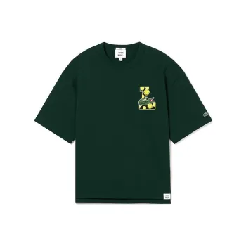 LACOSTE x SMILEY FW23 T Shirt Unisex Dark Green
