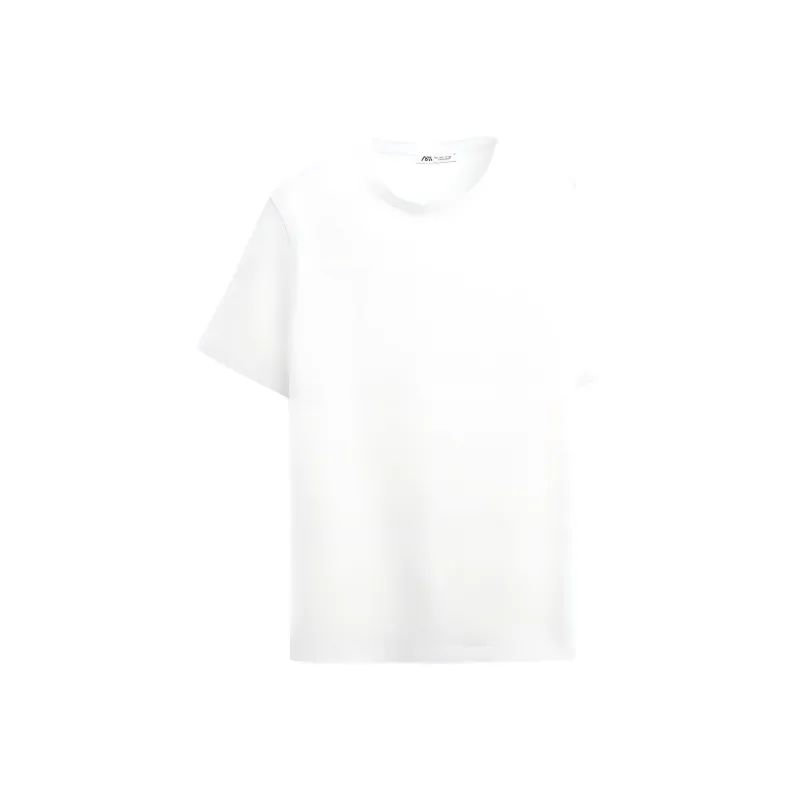 ZARA Drop Shoulder Sleeve T Shirt Men's White-0
