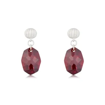 Empress 47 Concept 925 Sterling Silver Sunset Drop Earrings Hoop Earrings Unisex Red