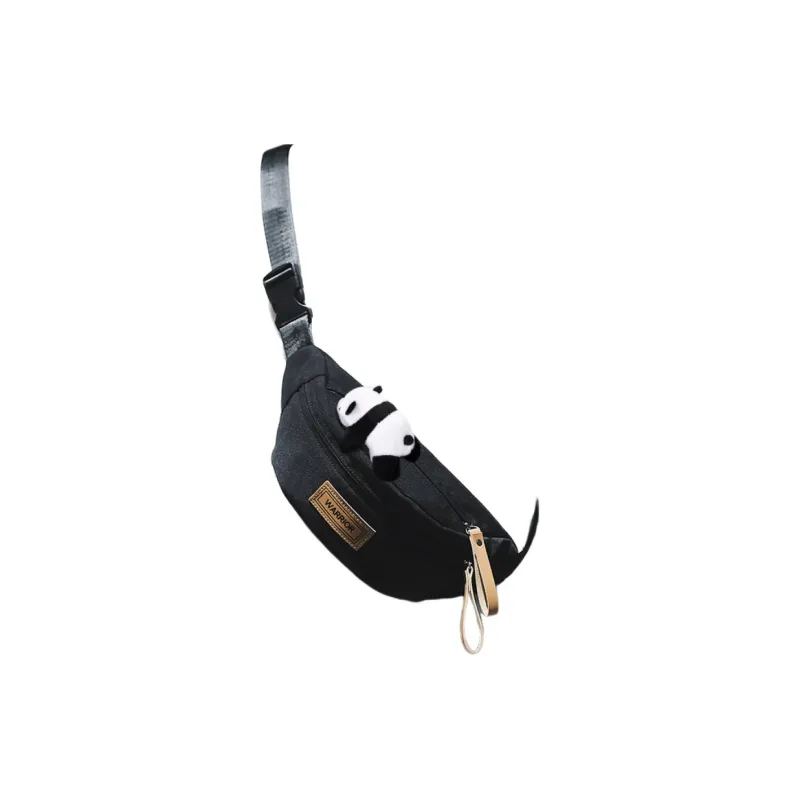 Warrior Nylon Bag Unisex Black/White-0