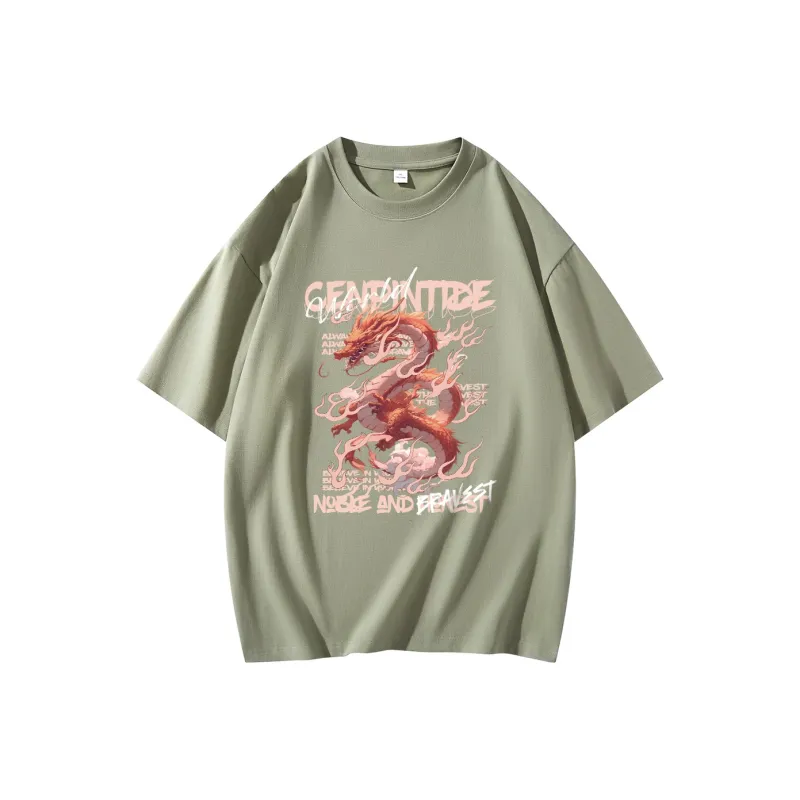 CENPIN Drop Shoulder Sleeve Short Sleeved T Shirts For Summer Unisex-24