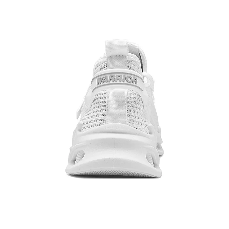 Warrior Anti Slip And Wear Resistant Breathable Low Top Casual Running Shoes Men's White-3
