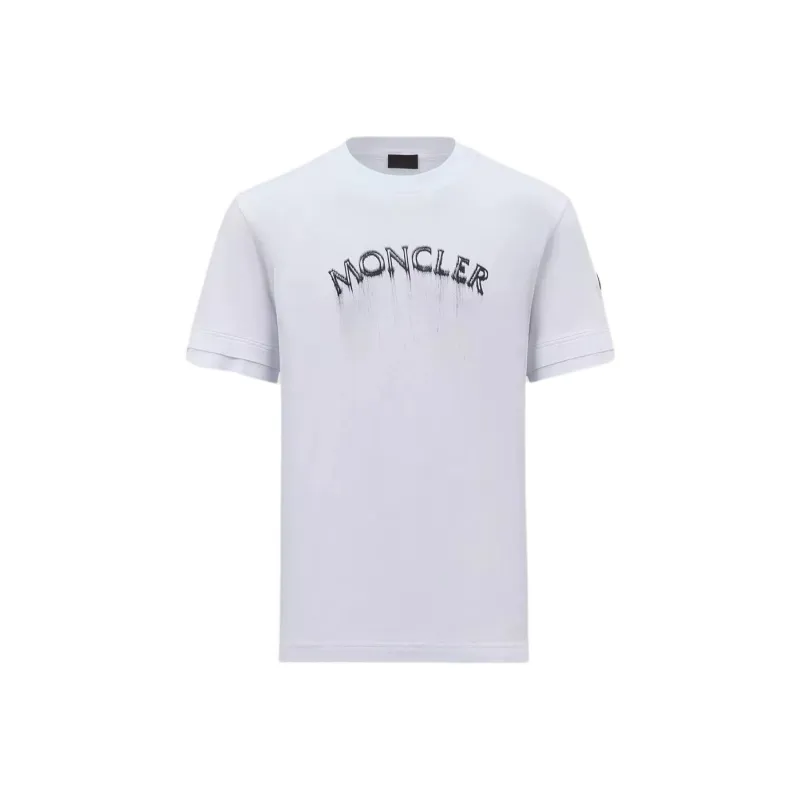Moncler Drop Shoulder Sleeve T Shirt Men's White-0